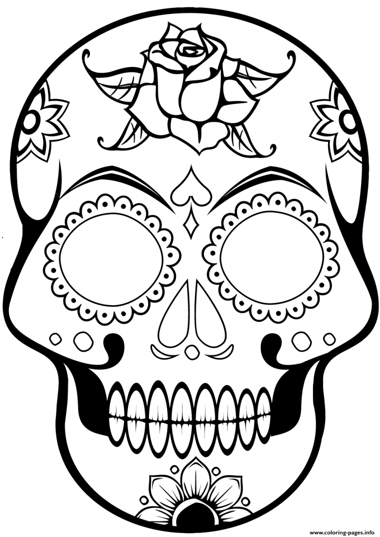 cool skull coloring pages