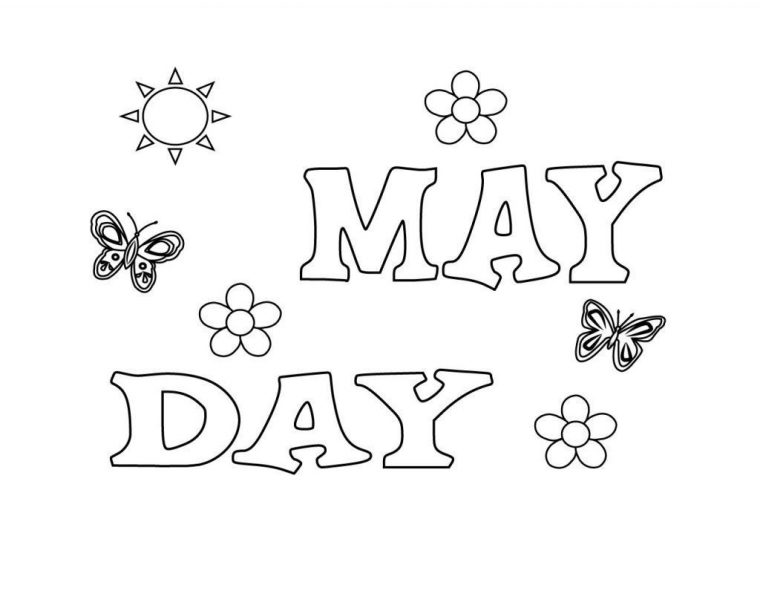 may flowers coloring pages