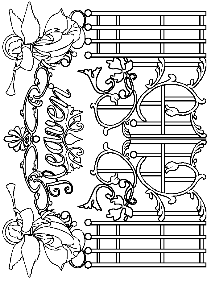 heaven coloring page