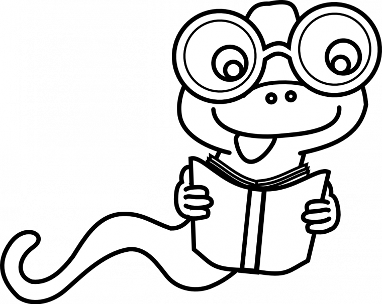 bookworm coloring page