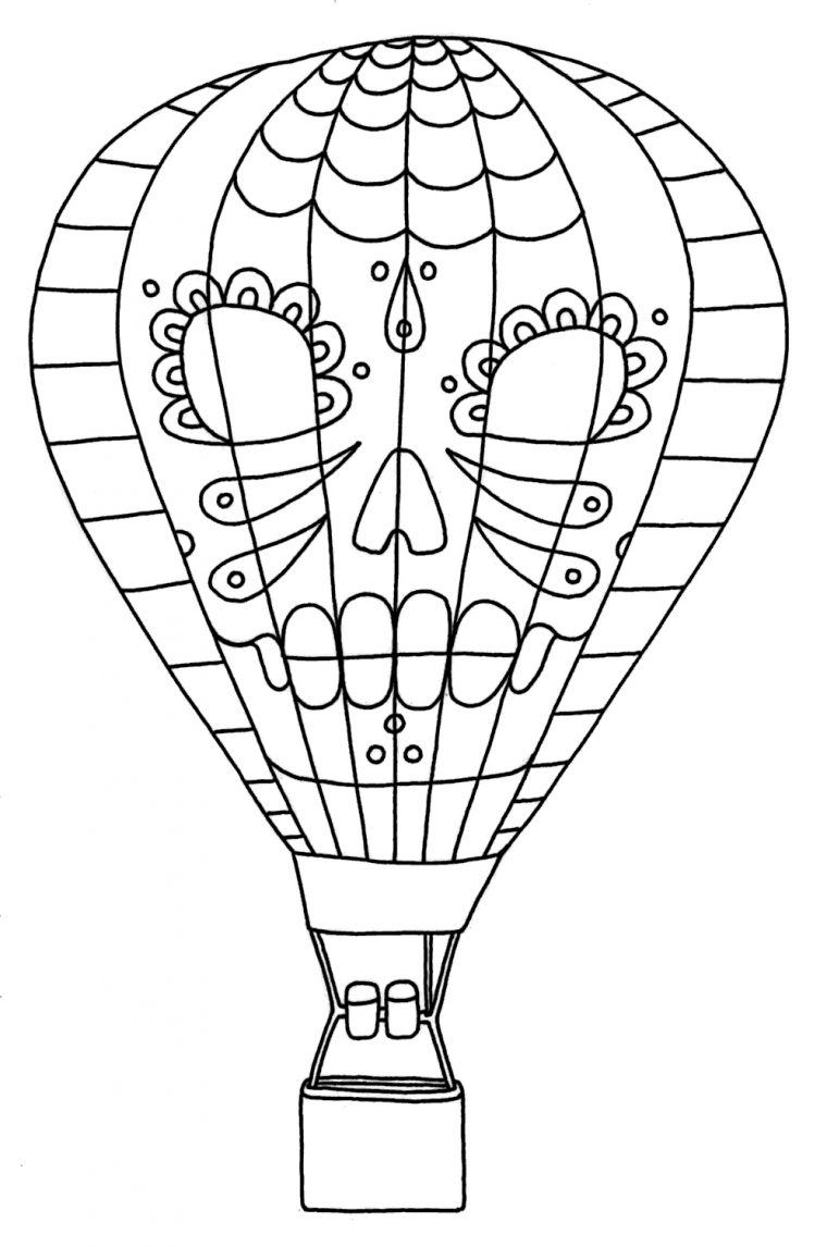 free printable hot air balloon coloring pages