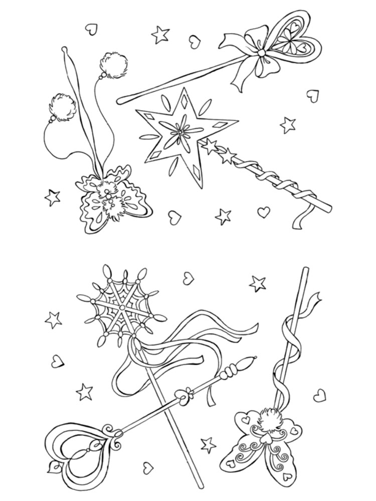 magic wand coloring page