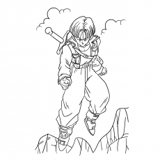 trunks dragon ball z coloring pages
