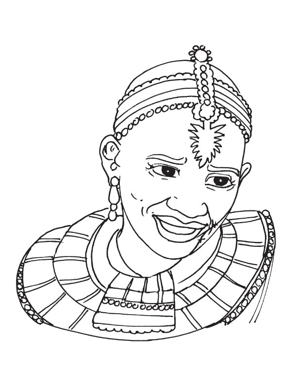 african coloring page
