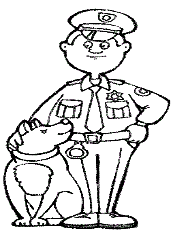 police man coloring page