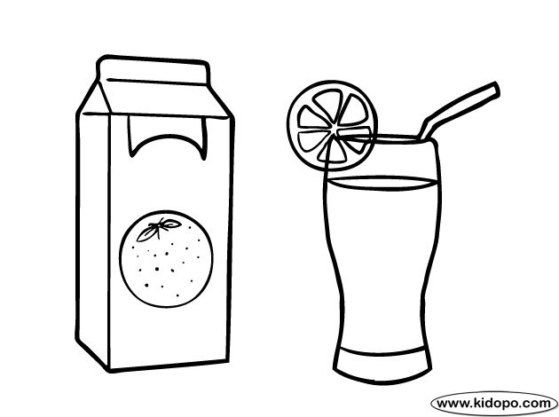 juice coloring page