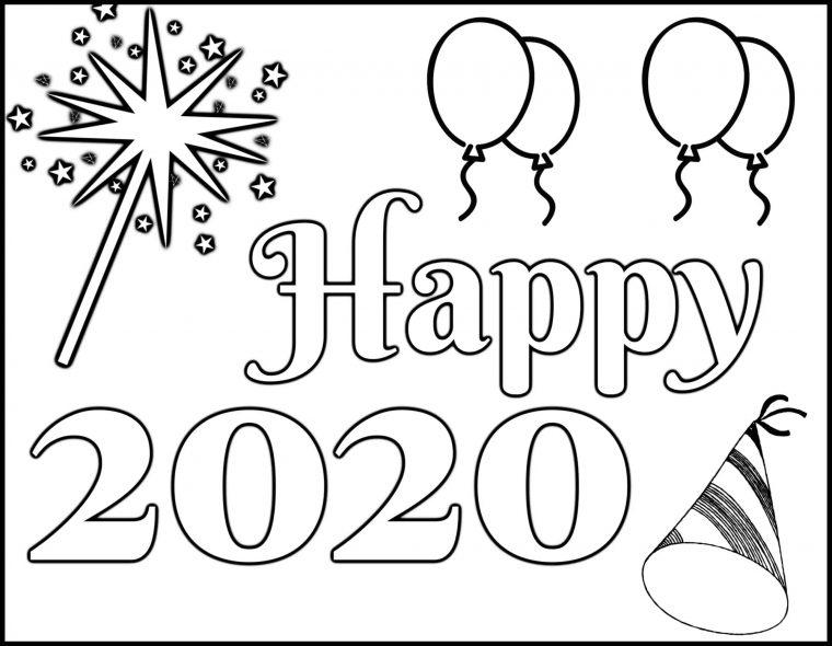 new year coloring pages 2021