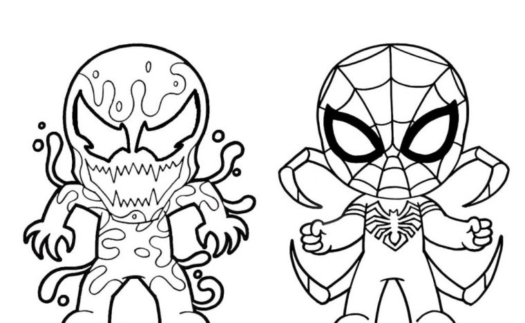 venom spiderman coloring page