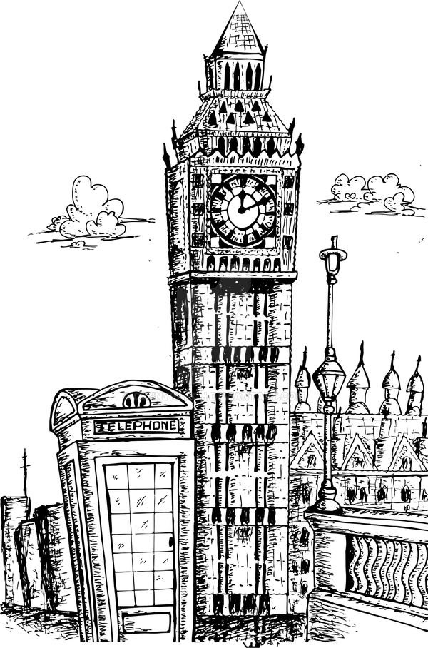 big ben coloring page