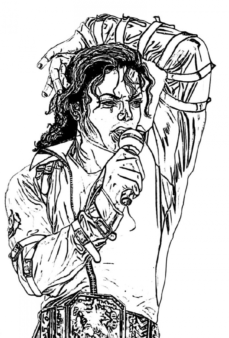 coloring pages michael jackson