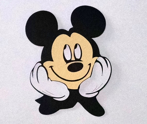 10 Bristols Visage De Mickey Mouse Avec Mains Dé Coupe 4 tout Dessin Tete De Mickey