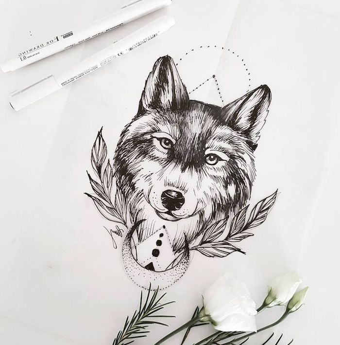 1001 + Astuces D'Artiste Pour Apprendre À Réaliser Un à Dessin Tete Loup