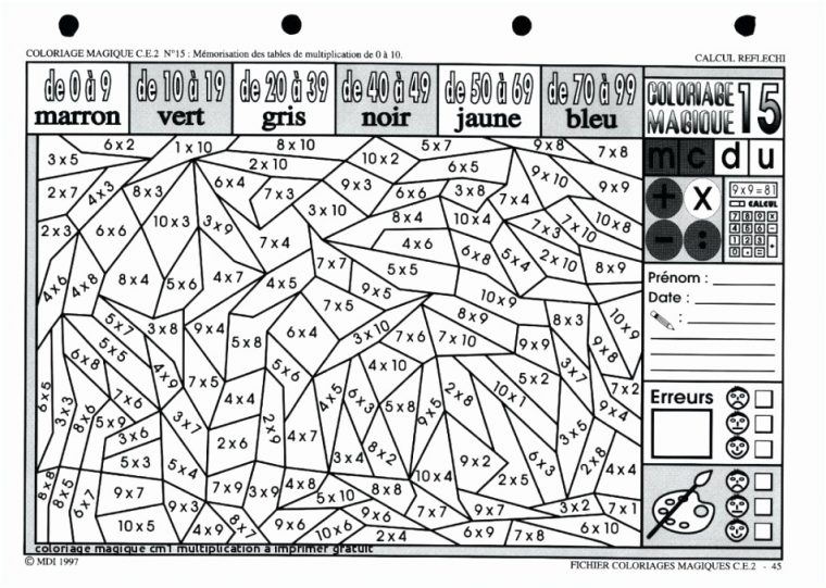 14 Majestic Coloriage Magique Tables De Multiplication Cm1 concernant Mdi 2005 Coloriage Magique Cm1