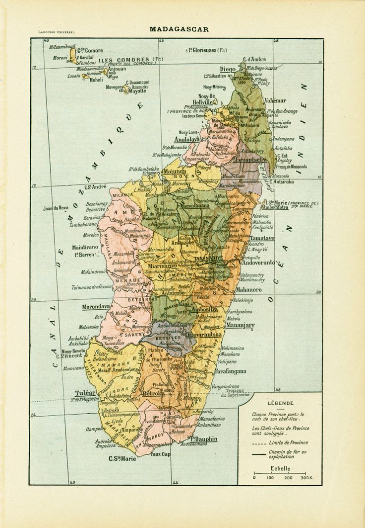 1897 Map Of Madagascar Africa Original Vintage Print dedans Carte De Madagascar Vierge