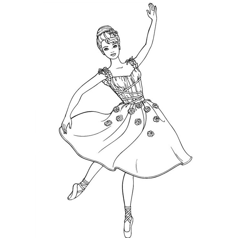 20 Dessins De Coloriage Barbie Danseuse Étoile À Imprimer intérieur Coloriage Danseuse Etoile