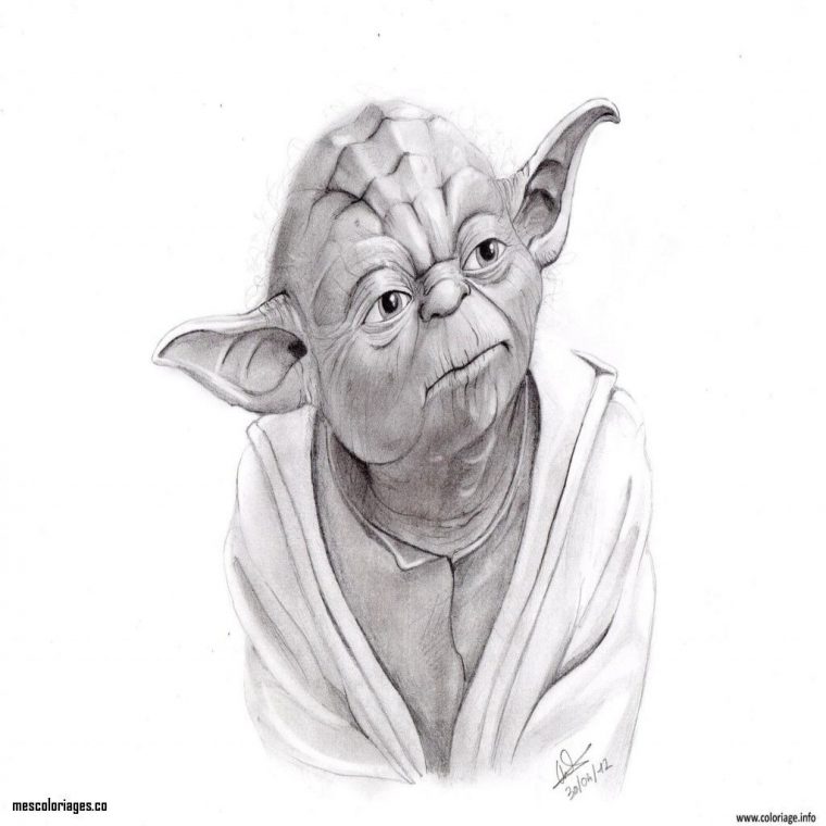 30 Coloriage Yoda Génial | Coloriage, Coloriage Yoda, Colorier intérieur Maitre Yoda Coloriage