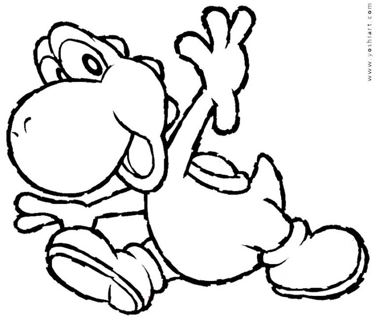 36 Dessins De Coloriage Yoshi À Imprimer Sur Laguerche dedans Yoshi À Colorier