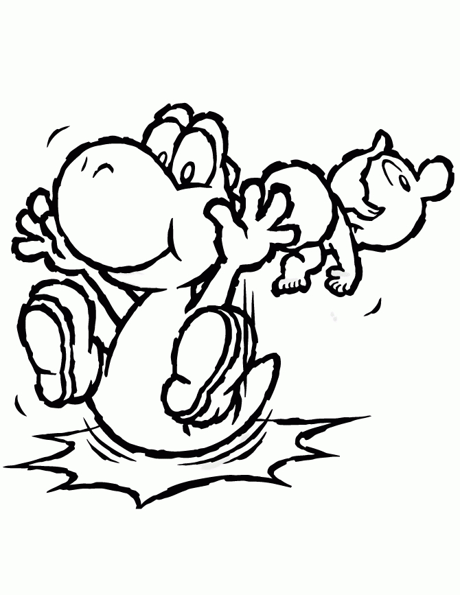 36 Dessins De Coloriage Yoshi À Imprimer Sur Laguerche tout Yoshi À Colorier