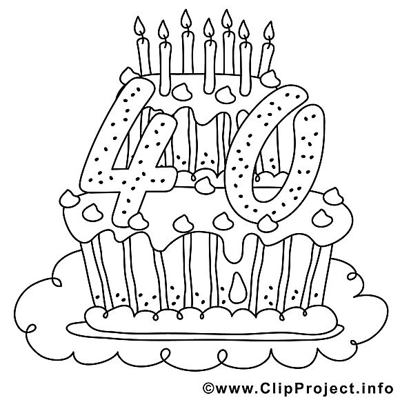 40 Ans Cliparts Gratuis – Anniversaire À Imprimer dedans Coloriage Joyeux Anniversaire Papa