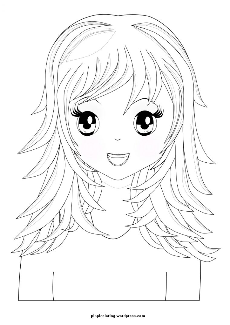 63 Dessins De Coloriage Fille Manga À Imprimer Sur destiné Coloriage De Fille