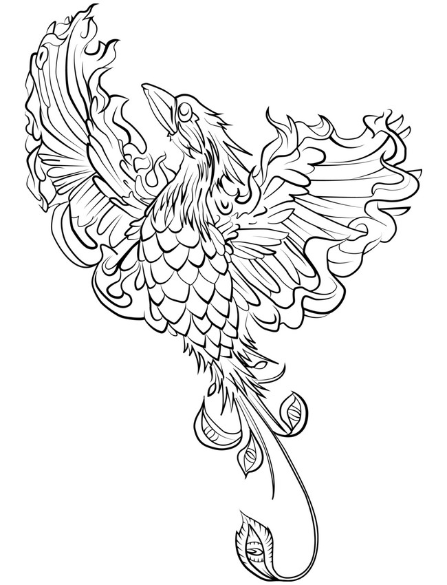 phoenix coloring page