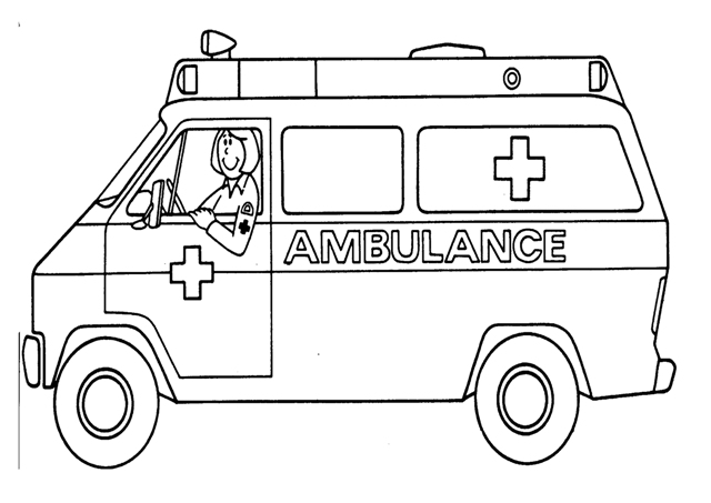 coloring pages of ambulance