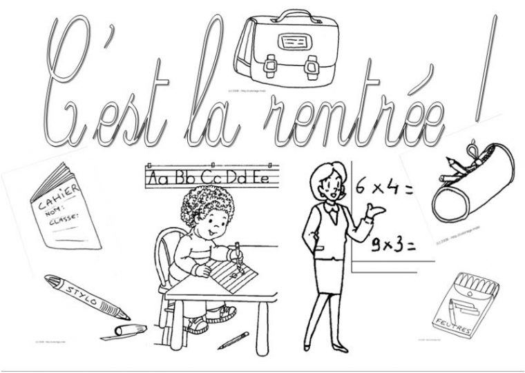 8 Bon Coloriage C'Est La Rentrée Photograph | Coloriage avec Coloriage Rentrée Cp