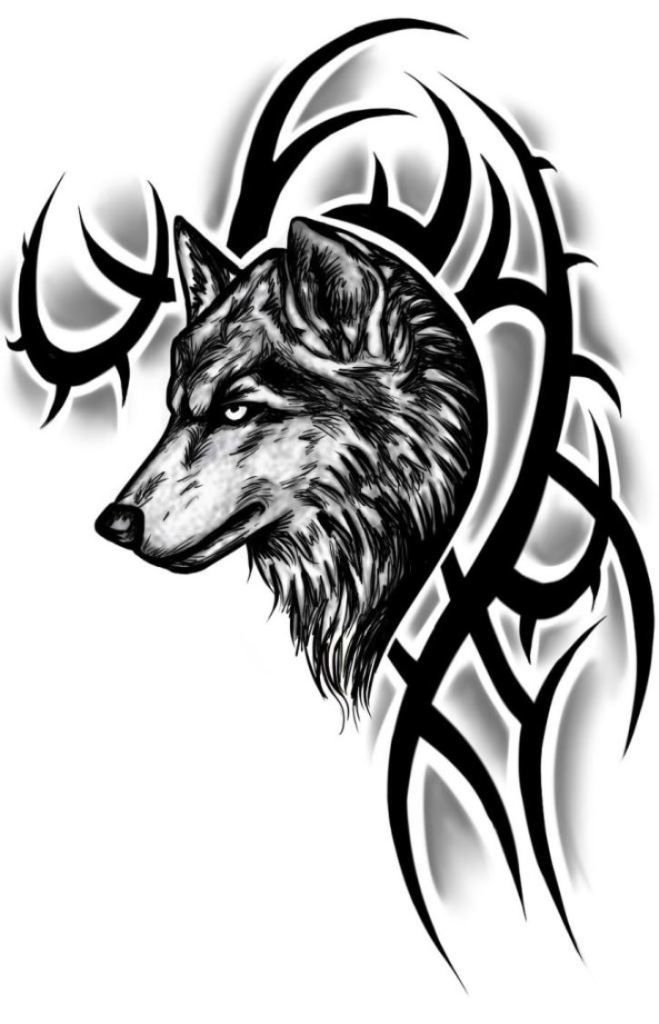 90+ Wolf Tattoos | Tribal Wolf Tattoo, Wolf Tattoos Men destiné Dessin De Tête De Loup