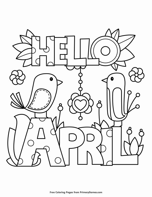 april coloring pages