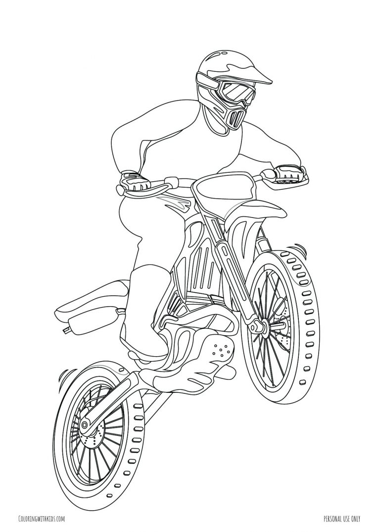 dirt bike coloring pages