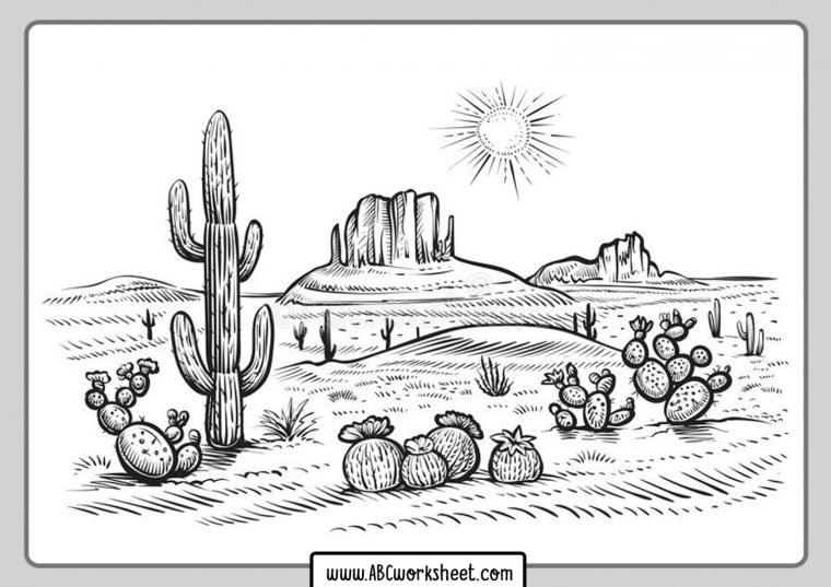 desert coloring pages