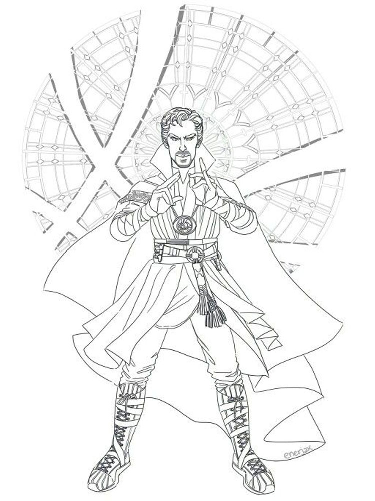 doctor strange coloring pages