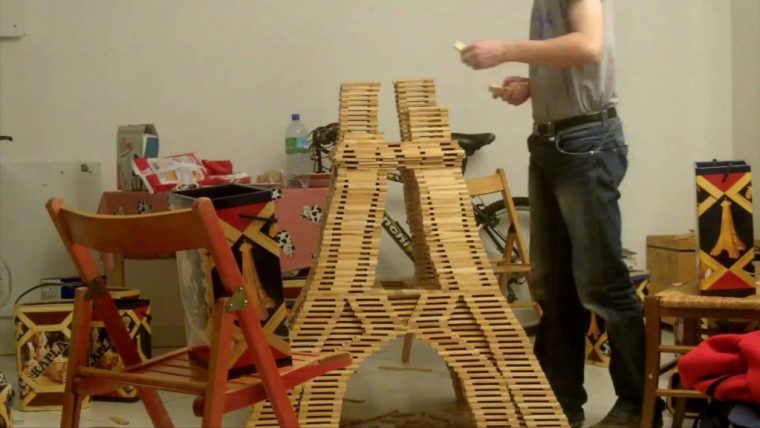 An Eiffel Tower Made From Kapla Blocks – The Kid Should à Modele Tour Eiffel Kapla