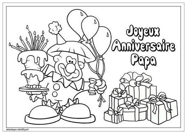 Anniversaire : Coloriage Joyeux Anniversaire Papa tout Coloriage Anniversaire Papa