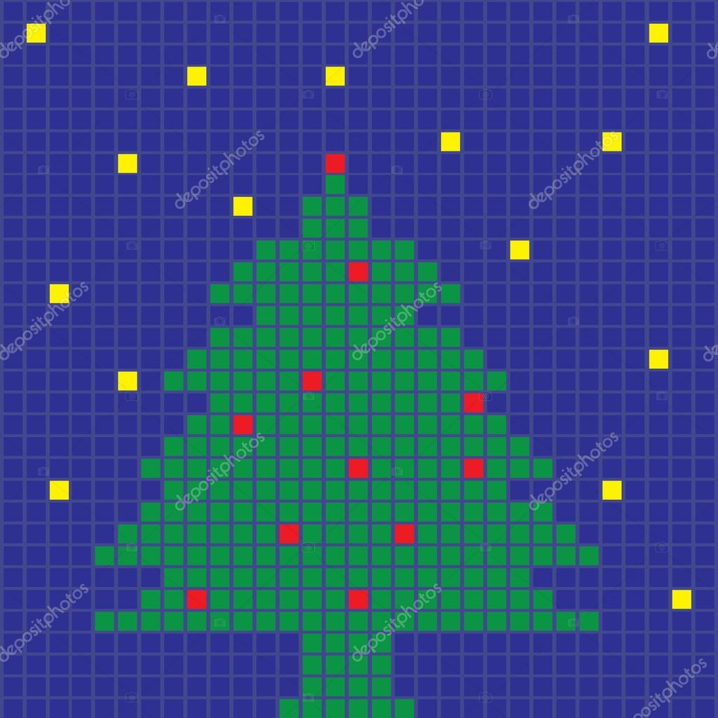 Arbre De Noël Style Pixel Art — Image Vectorielle Gal_Amar dedans Pixel Art Sapin