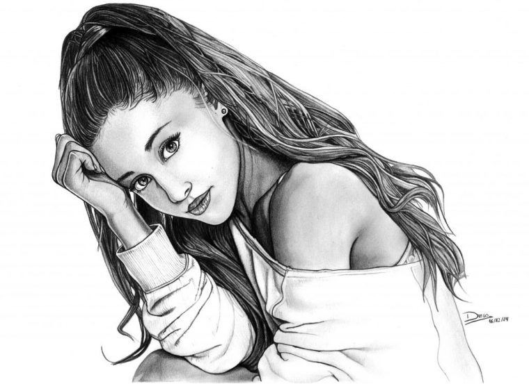 Ariana Grande Cartoon Drawing Ariana Grande Yours Truly destiné Coloriage Ariana Grande A Imprimer