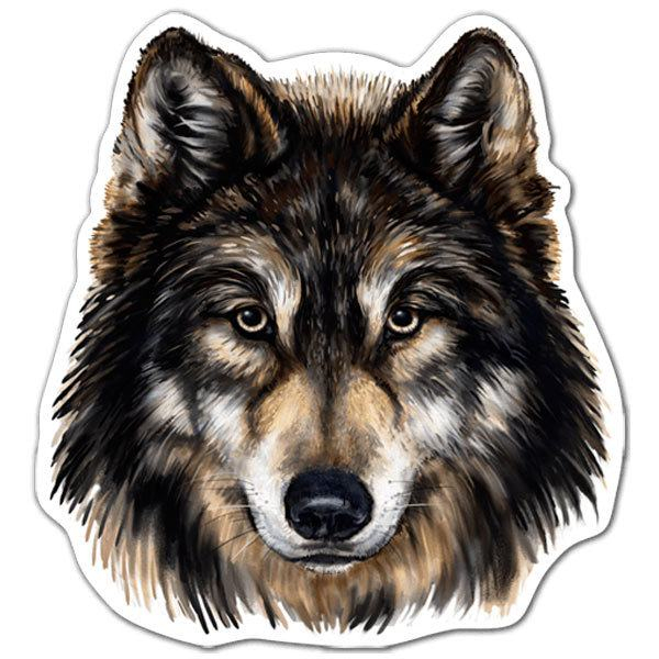 Autocollant Tête De Loup | Webstickersmuraux concernant Image Tete De Loup