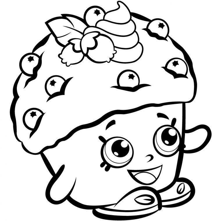 Blueberry Coloring Pages – Best Coloring Pages For Kids destiné Coloriage Cupcake Shopkins