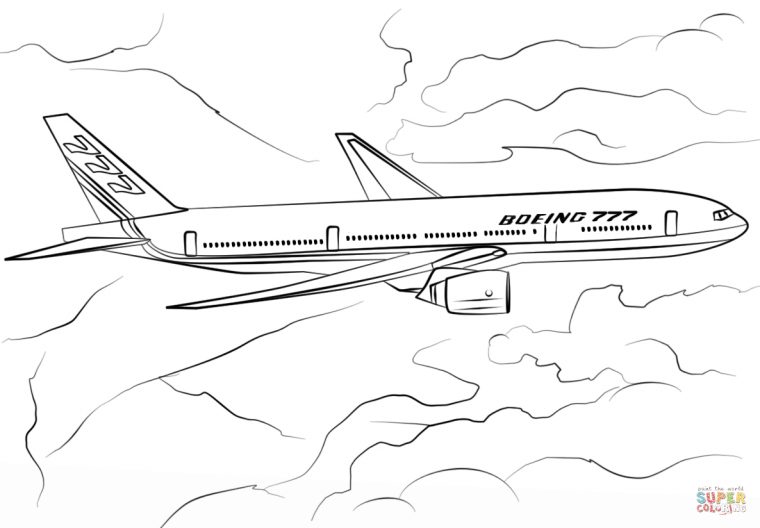 Boeing 777-200 Coloring Page | Free Printable Coloring Pages tout Coloriage Avion A380