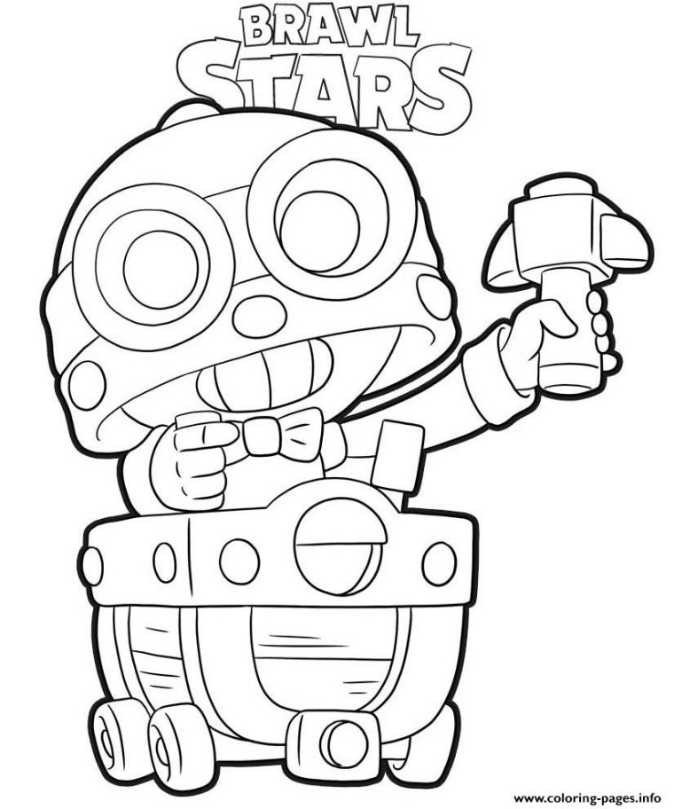 Brawl Stars Carl Coloring Pages Printable pour Coloriage Brawl Stars Ricochet