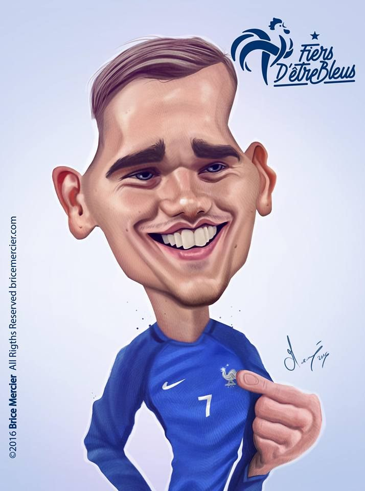 Caricature D'Antoine Griezmann Par Brice Mercier dedans Coloriage Hugo Lloris