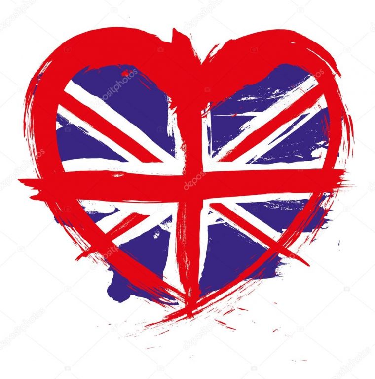 Coeur Forme Drapeau Angleterre Image Vectorielle Par avec Drapeau Anglais Dessin