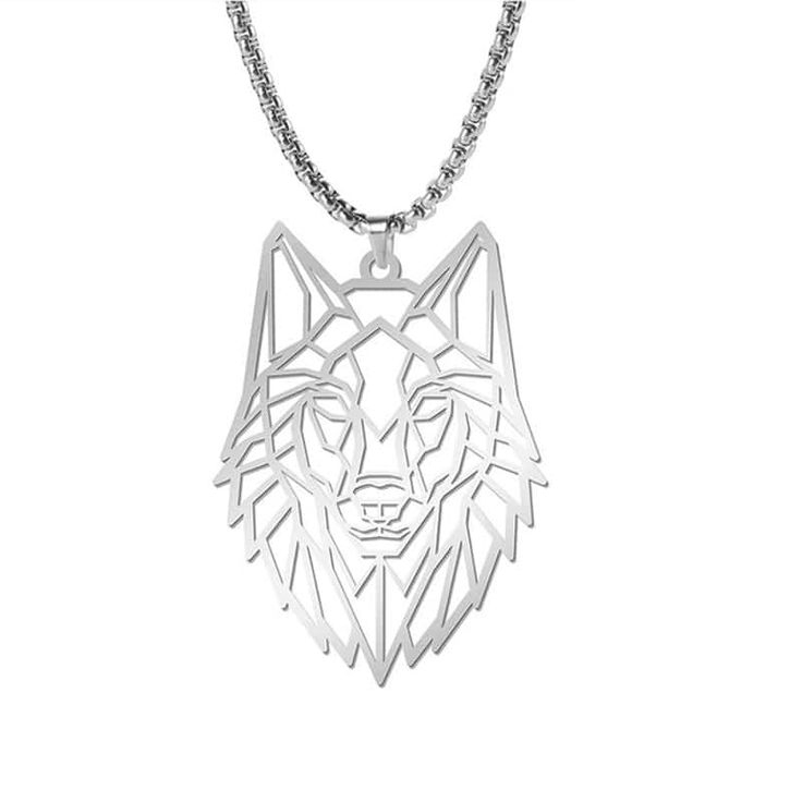 Collier "Tête De Loup Origami" En 2020 | Collier, Loup encequiconcerne Tete De Loup Origami