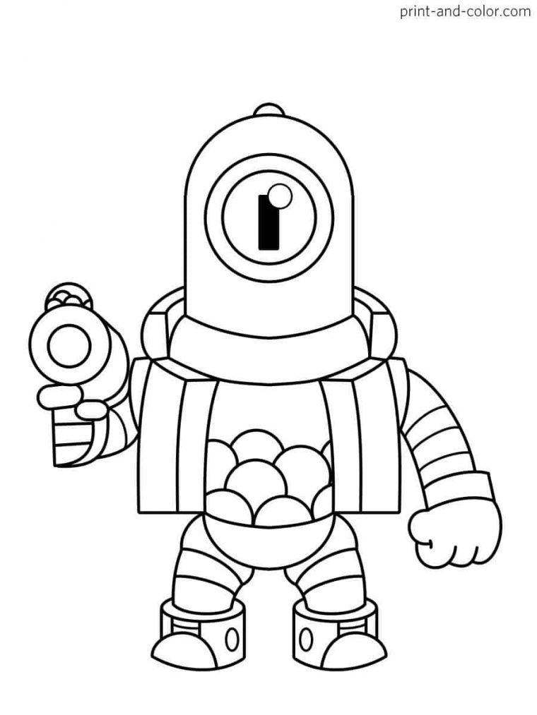 Colorare Disegni E Immagini Di Brawl Stars • Brawl Stars intérieur Coloriage Brawl Stars Ricochet