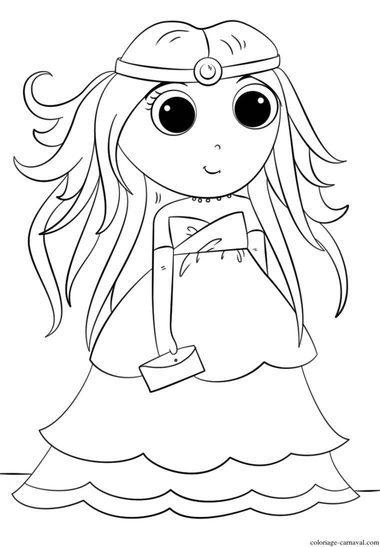 Coloriage Anime Princess Kawaii Dessin Gratuit – Coloriage avec Coloriage Manga Princesse