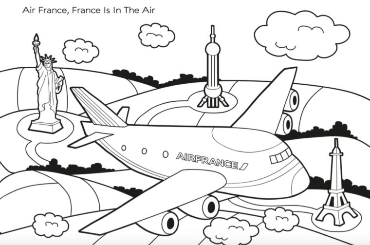 Coloriage Avion Airbus A380 intérieur Coloriage Avion A380