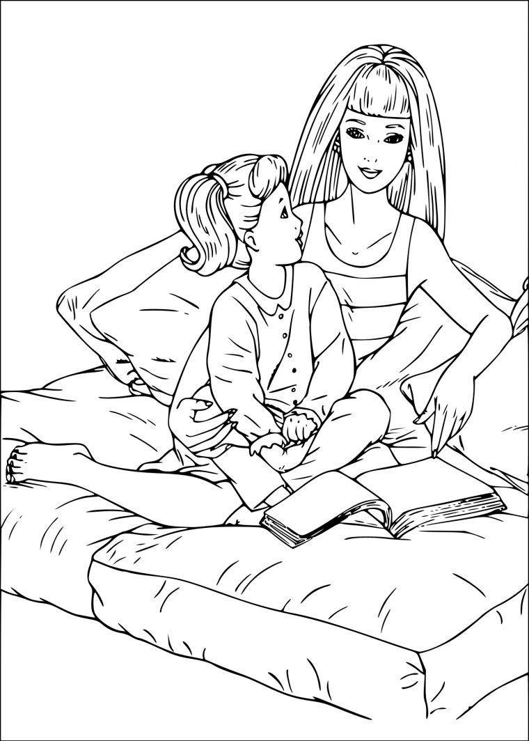 Coloriage Barbie Et Sa Fille À Imprimer dedans Coloriage Pour Fille À Imprimer