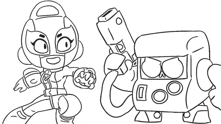 Coloriage Brawl Stars. Imprimer Gratuitement. 100 Images destiné Coloriage Brawl Stars Ricochet