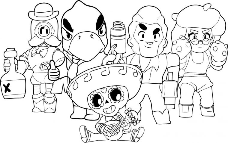 Coloriage Brawl Stars. Imprimer Gratuitement. 100 Images encequiconcerne Coloriage Brawl Stars Spike