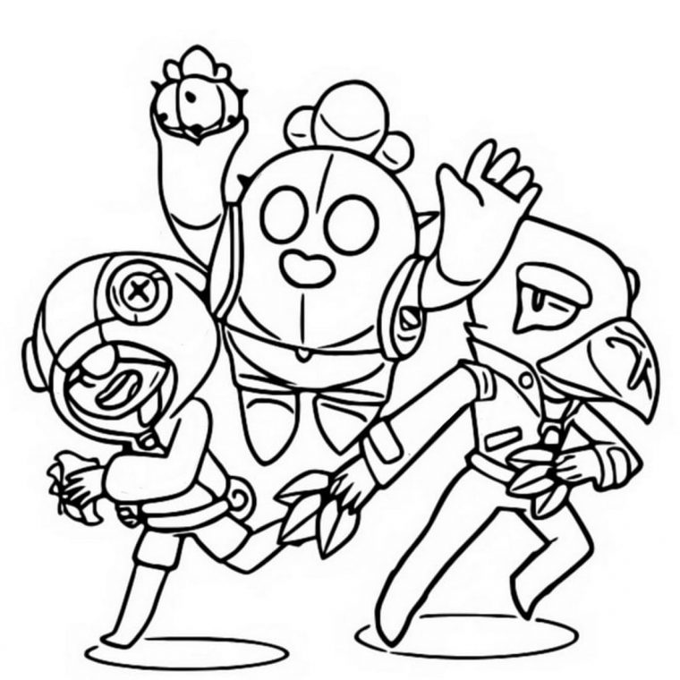 Coloriage Brawl Stars. Imprimer Gratuitement. 100 Images pour Corbac Dessin